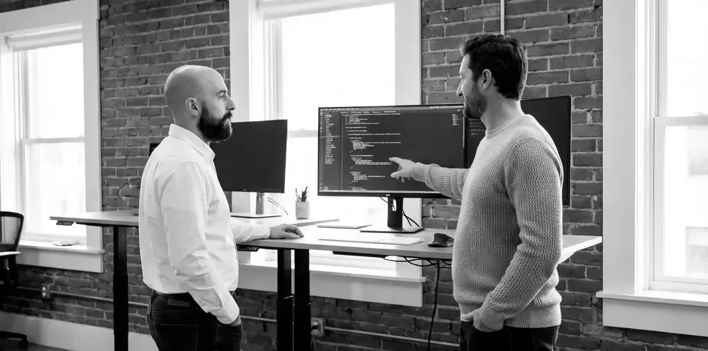 Raph et Jason, l'équipe WEBASIX au travail